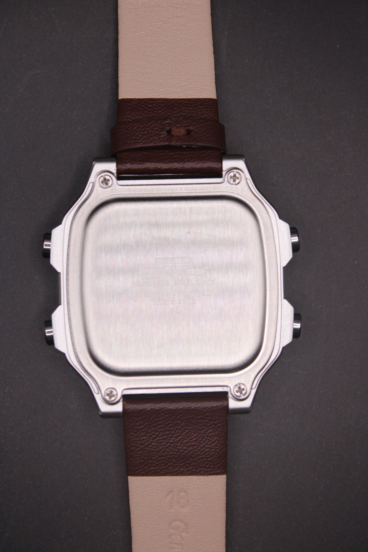 Brown Genuine Leather Strap - Casio AE1200 (Silver) Mod