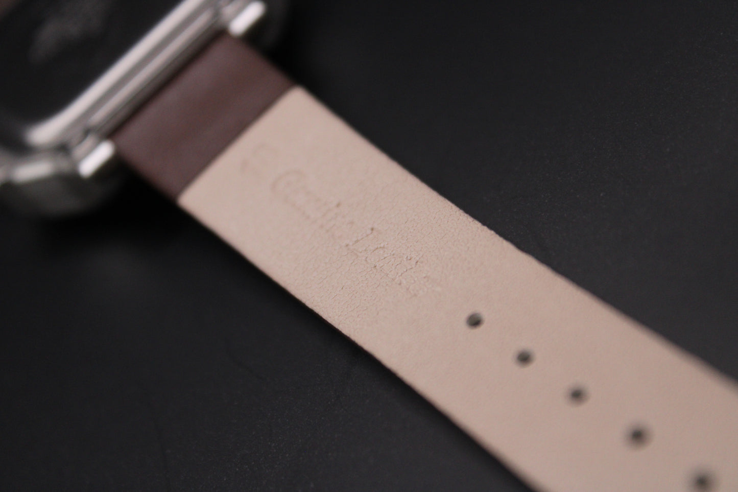 Brown Genuine Leather Strap - Casio AE1200 (Silver) Mod