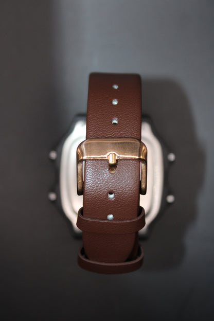Brown Genuine Leather - Casio AE1200 (Black) Mod