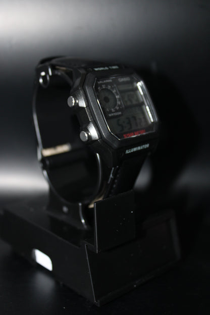 Black Genuine Leather - Casio AE1200 Mod